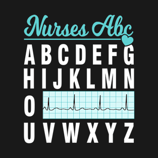 Nurse EKG Heartbeat PQRST T-Shirt