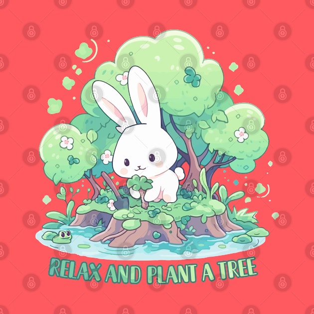 Bunny Relax and plant a tree by Myanko