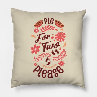 Pie For Two Thanksgiving Pregnancy Announcement Pillow