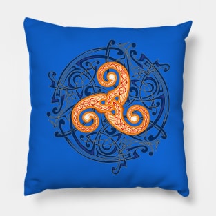 Old triskelion vintage. Pillow