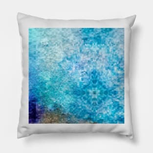 Sky blue Color Abstract 3D Design Pattern Pillow