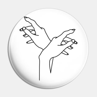 MINIMAL LINE ART HANDS Pin