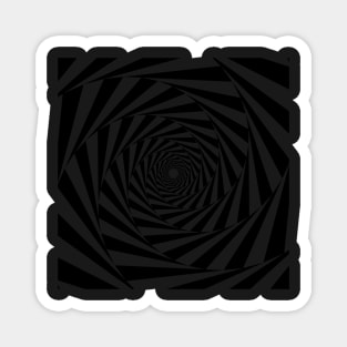 Mesmerizing Black & White Spiral Pattern Magnet