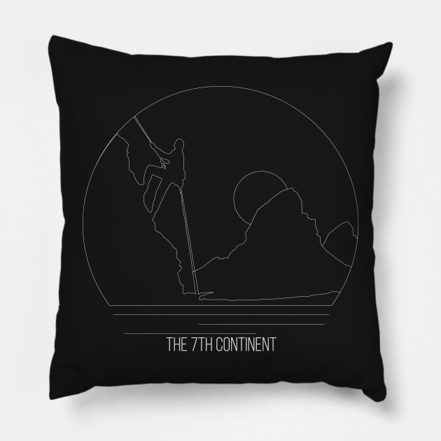 The 7th Continent Climber Minimalist Line Art - Board Game Inspired Graphic - Tabletop Gaming  - BGG Pillow by MeepleDesign