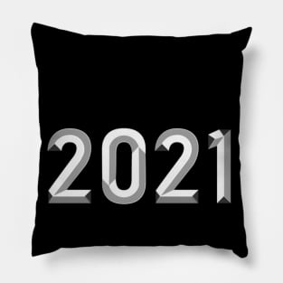 2021 black design new year 2021 Pillow