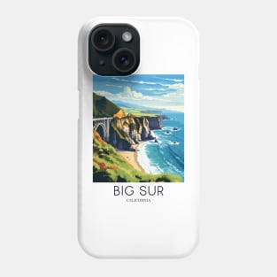 A Pop Art Travel Print of Big Sur - California - US Phone Case