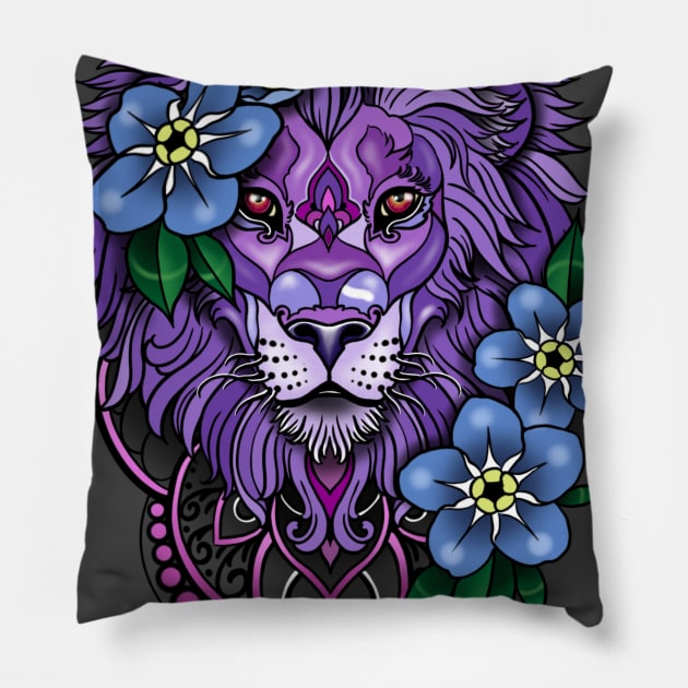 Manda-Lion Pillow by Huldra Tattoo