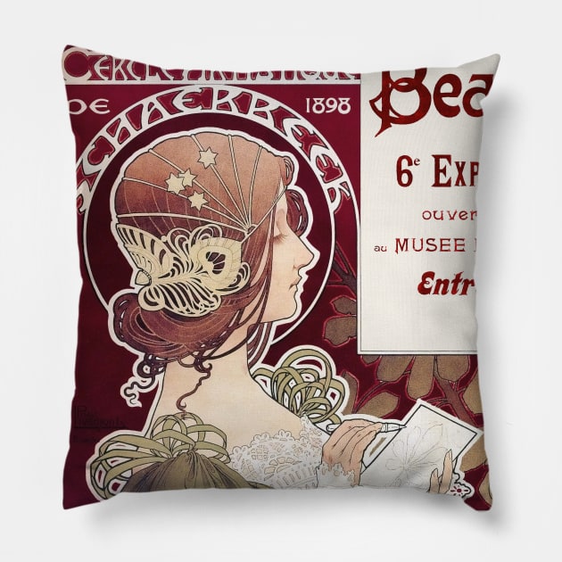 Beaux Arts Exposition Poster Pillow by UndiscoveredWonders