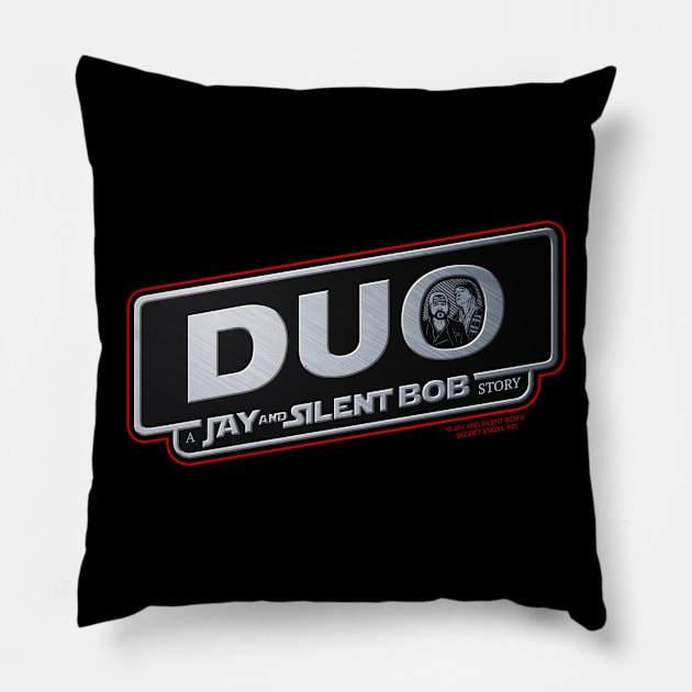 Duo: A Jay and Silent Bob Story Pillow by dartistapparel