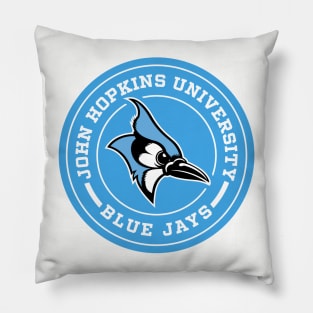 John Hopkins University Blue Jays Circle Pillow