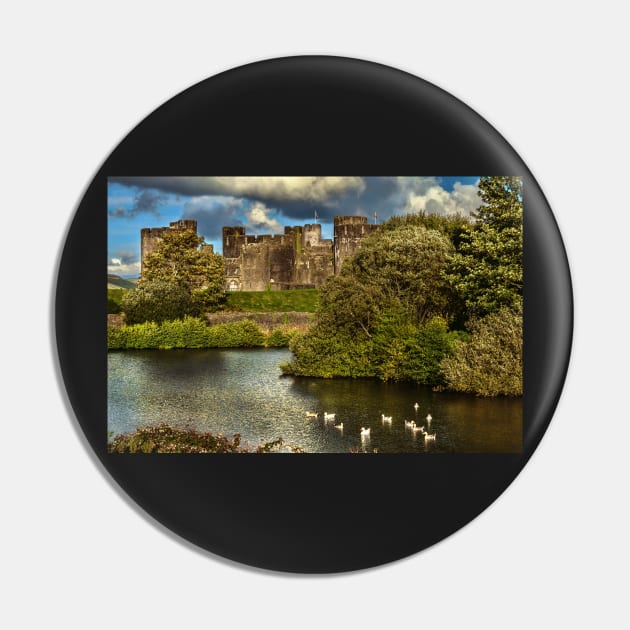 Caerphilly Castle Western Towers Pin by IanWL