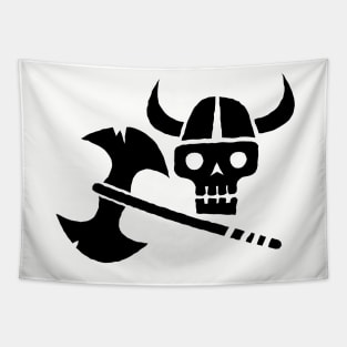 Just a Viking Skull Black Tapestry