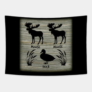 Moose Moose Duck Hunters Tapestry