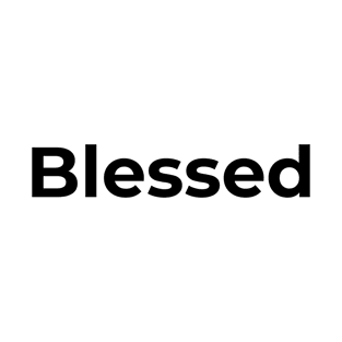 Blessed Black Text T-Shirt