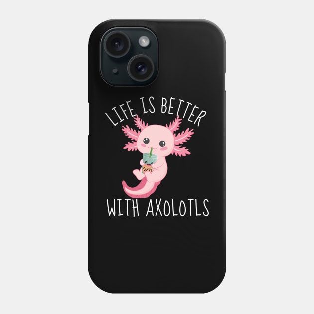 Axolotl Adventures: Making Life Better, One Smile at a Time Phone Case by DesignArchitect