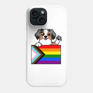 Love is Love Puppy - Blue Merle Aussie Phone Case