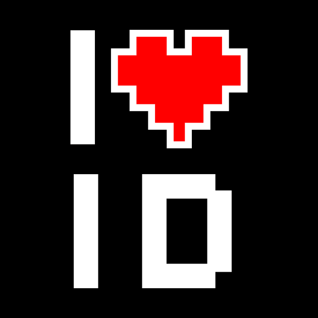 I Love ID - Pixel heart for Idaho gamer by aaronsartroom