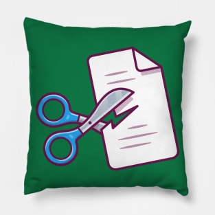 Scissor Cutting Paper Cartoon Pillow