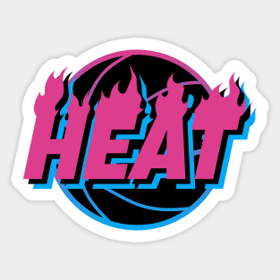 Miami Heat – Blue And Pink Basketball With Halo – Iron On – Custom Size –  Biggest Decal Shop