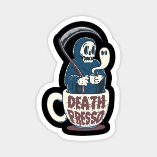 Grim Reaper's Coffee Break: Death Presso Magnet