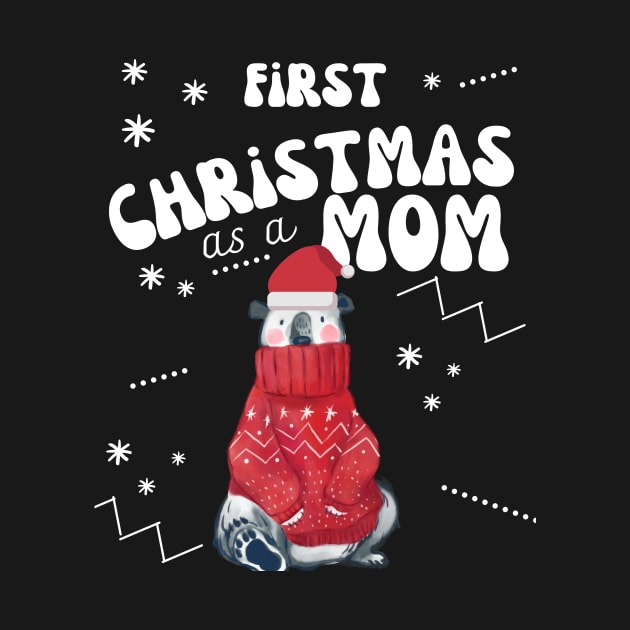 first christmas as a mom, cute baby announcement design by the christmas shop