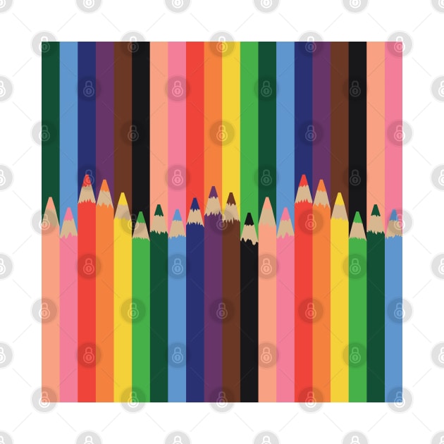 Pencils rainbow by eveline