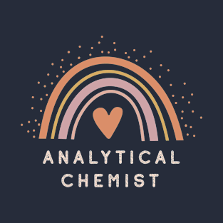 Analytical Chemist -  Boho Casual Rainbow Dark Design T-Shirt