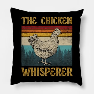 Woman chicken funny vintage the chicken whisperer Pillow