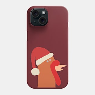 Abstract Portrait Thanksgiving Turkey Santa Hat Christmas Phone Case