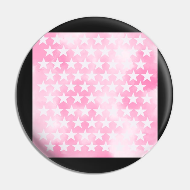 Pink and white  star Pin by LFariaDesign