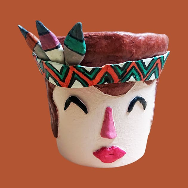 Roots of Culture: Handcrafted Indian-Inspired Plant Pot by EnjoyArty