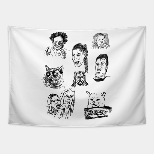 Memes Drawings Tapestry by Iceman_products