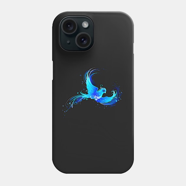 Blue Flame Bird Phone Case by Blackmoon9