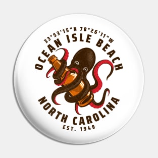 Ocean Isle Beach, NC Octopus Summer Vacation Pin