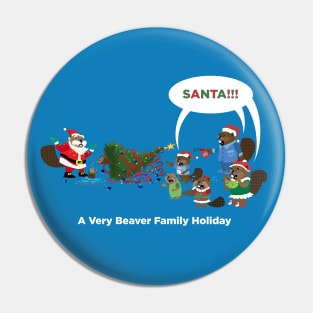 A Very Beaver Family Holiday (Santa) Pin