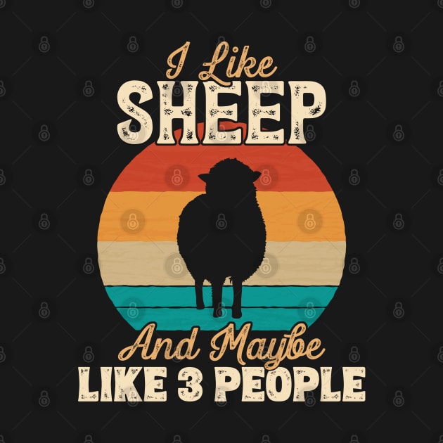 I Like Sheep and Maybe Like 3 People - Gifts for Farmers print by theodoros20