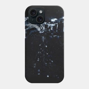 vintage 80s retro art style with grungy effect Phone Case