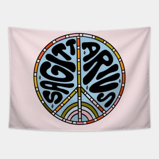 Sagittarius Peace Sign Tapestry