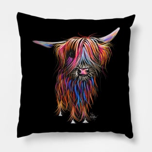 SCoTTiSH HiGHLaND CoW ' The Colourful One ' Pillow