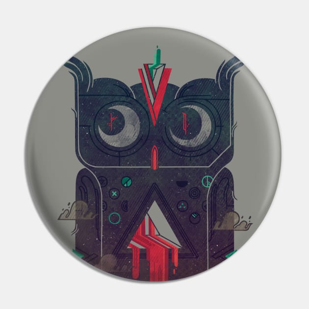 Night Owl Pin by againstbound