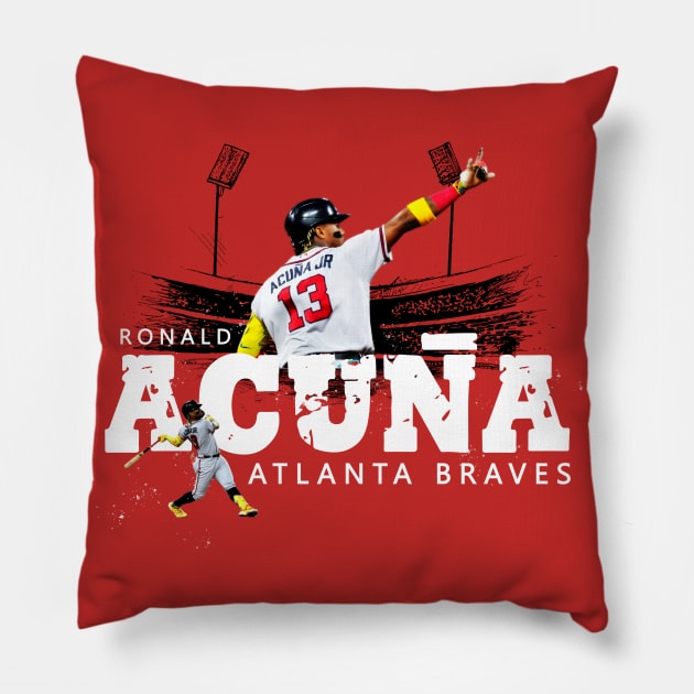 Ronald Acuña Pillow by HarlinDesign