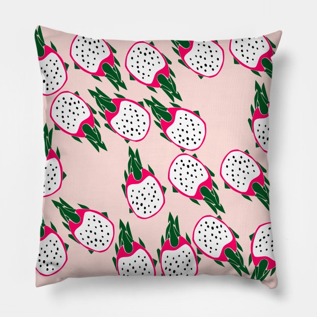 Cute Dragon Fruit Pillow by kapotka