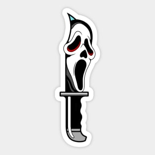 melted Ghost face, Scream movie, extra scary Sticker for Sale by Dolphi-s