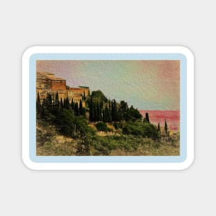 Artistic Tuscan Hillside Magnet