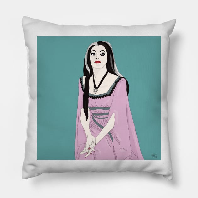 Lily Munster Pillow by HorrorChick