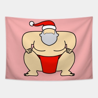 Sumo Santa Claus 3 Tapestry