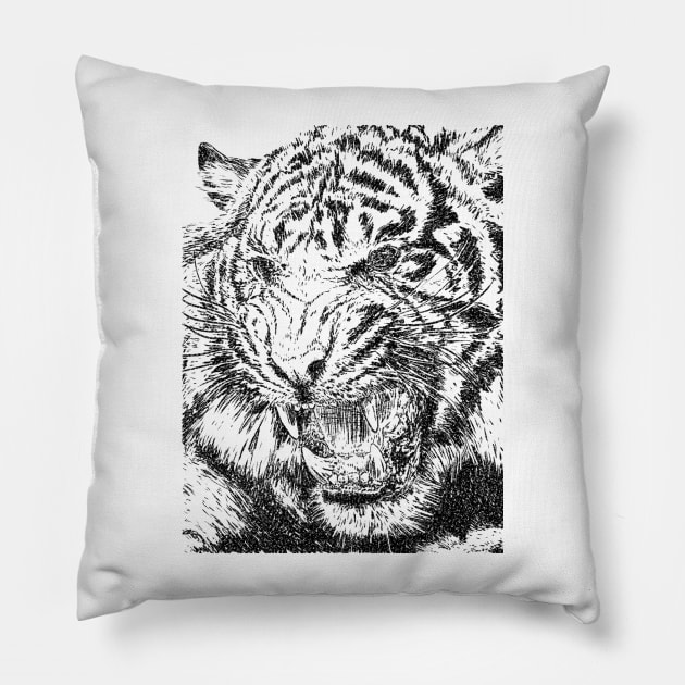 Tiger #1 Pillow by WAK SOW