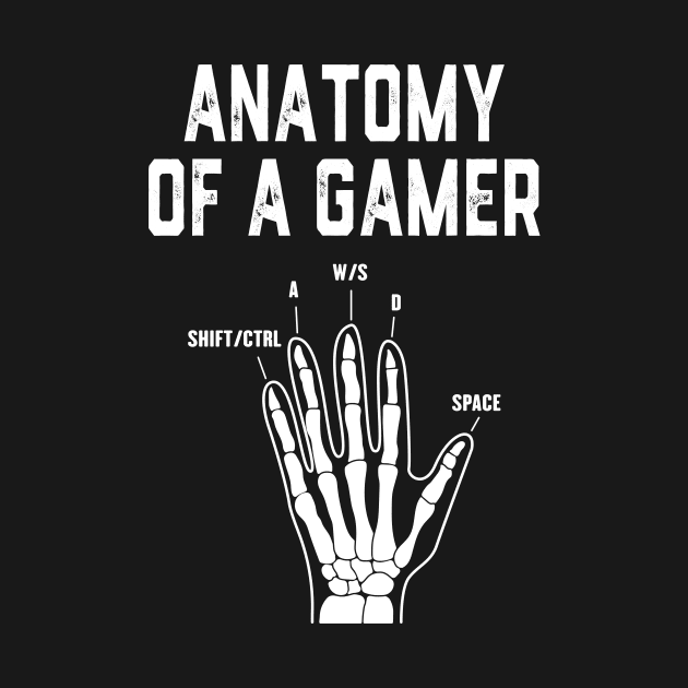 Anatomy of a Gamer Hand Skeleton by Crazyshirtgifts