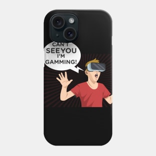 funny headset cant hear you im gaming Phone Case