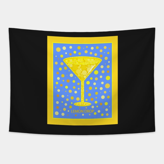 Lemon Drop Martini | Cocktail | Pop Art Tapestry by williamcuccio